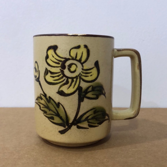 Vintage MCM Speckled Flower Mug - Picture 1 of 2